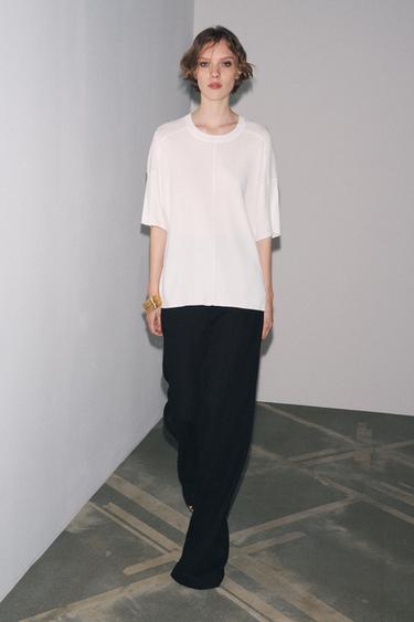 OVERSIZE PLAIN KNIT TOP - White by Zara - Image 0