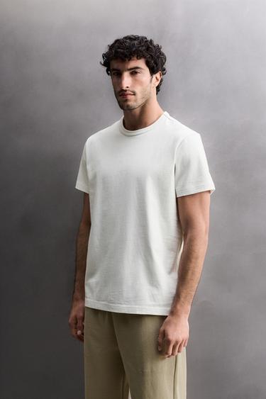 RELAXED FIT HEAVYWEIGHT T-SHIRT - White by Zara