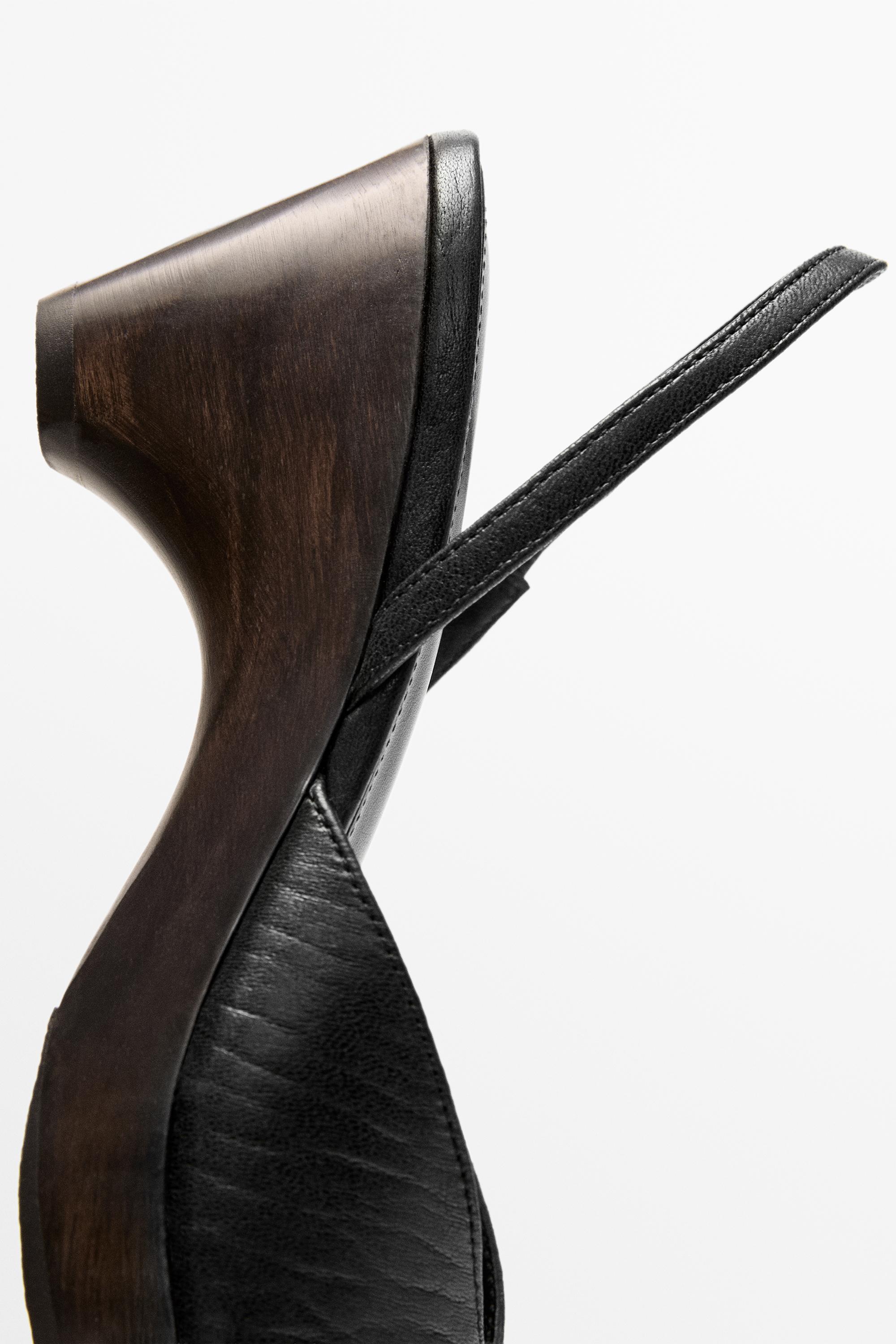 Wood heel sandal