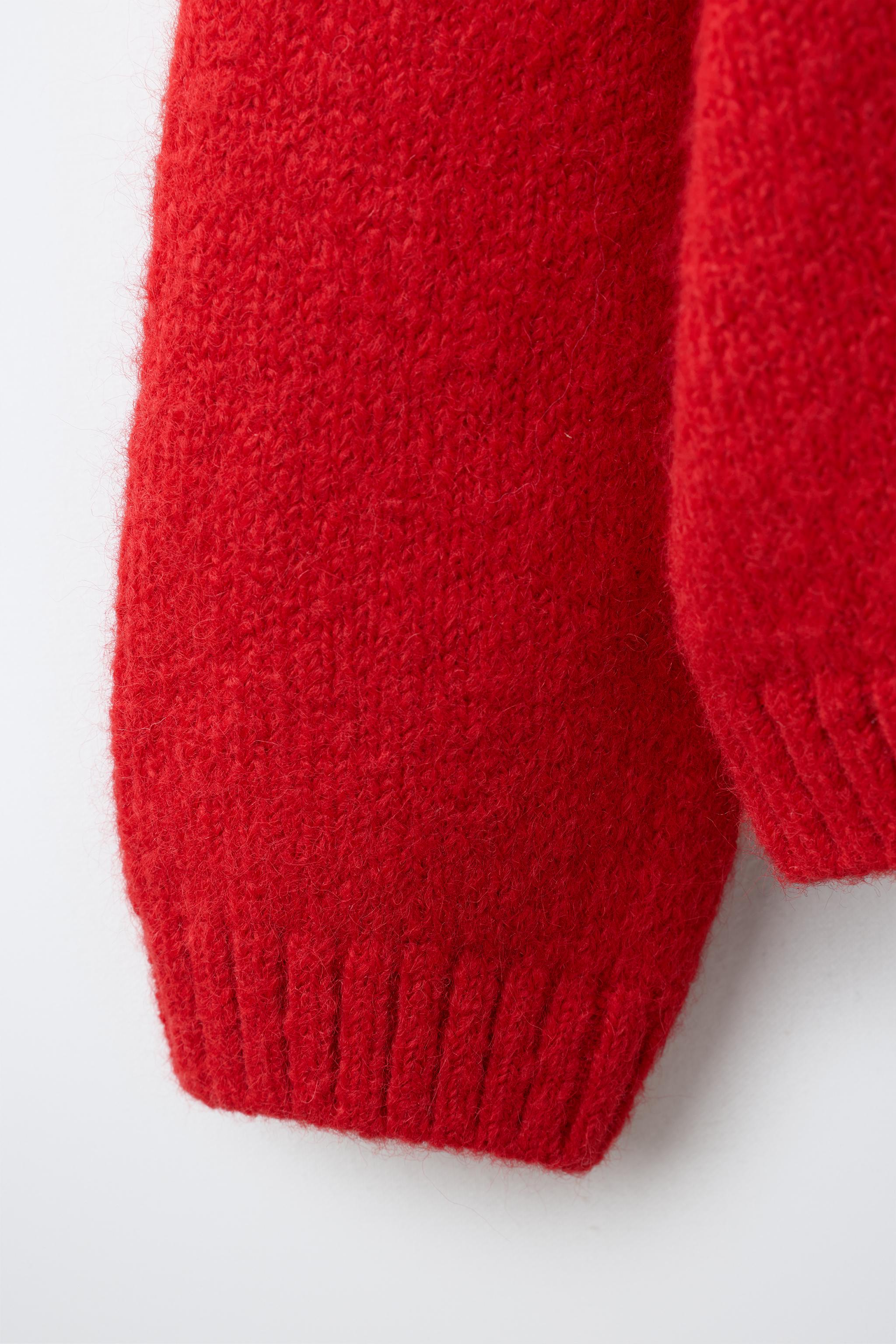 HEART PRINT KNIT JUMPER - Red | ZARA India