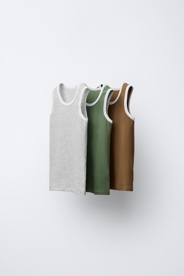 3-PACK OF PLAIN TOPS WITH TRIM DETAIL - Multicoloured by Zara - Image 0