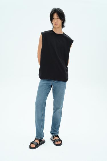 Zara SLIM FIT 修身牛仔褲 - 中藍色