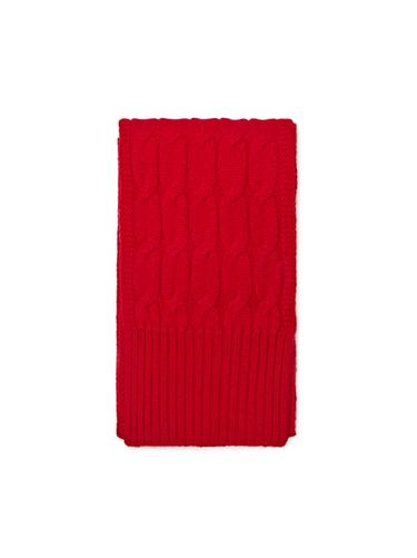 Zara Braided wool blend scarf - Red
