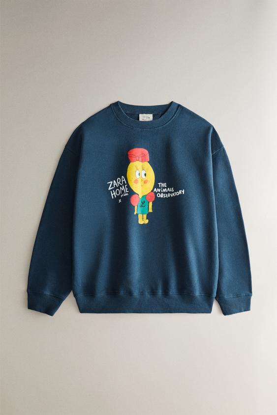 MOLETOM LIMONCELLA X THE ANIMALS OBSERVATORY - Azul da Zara - Imagem 0