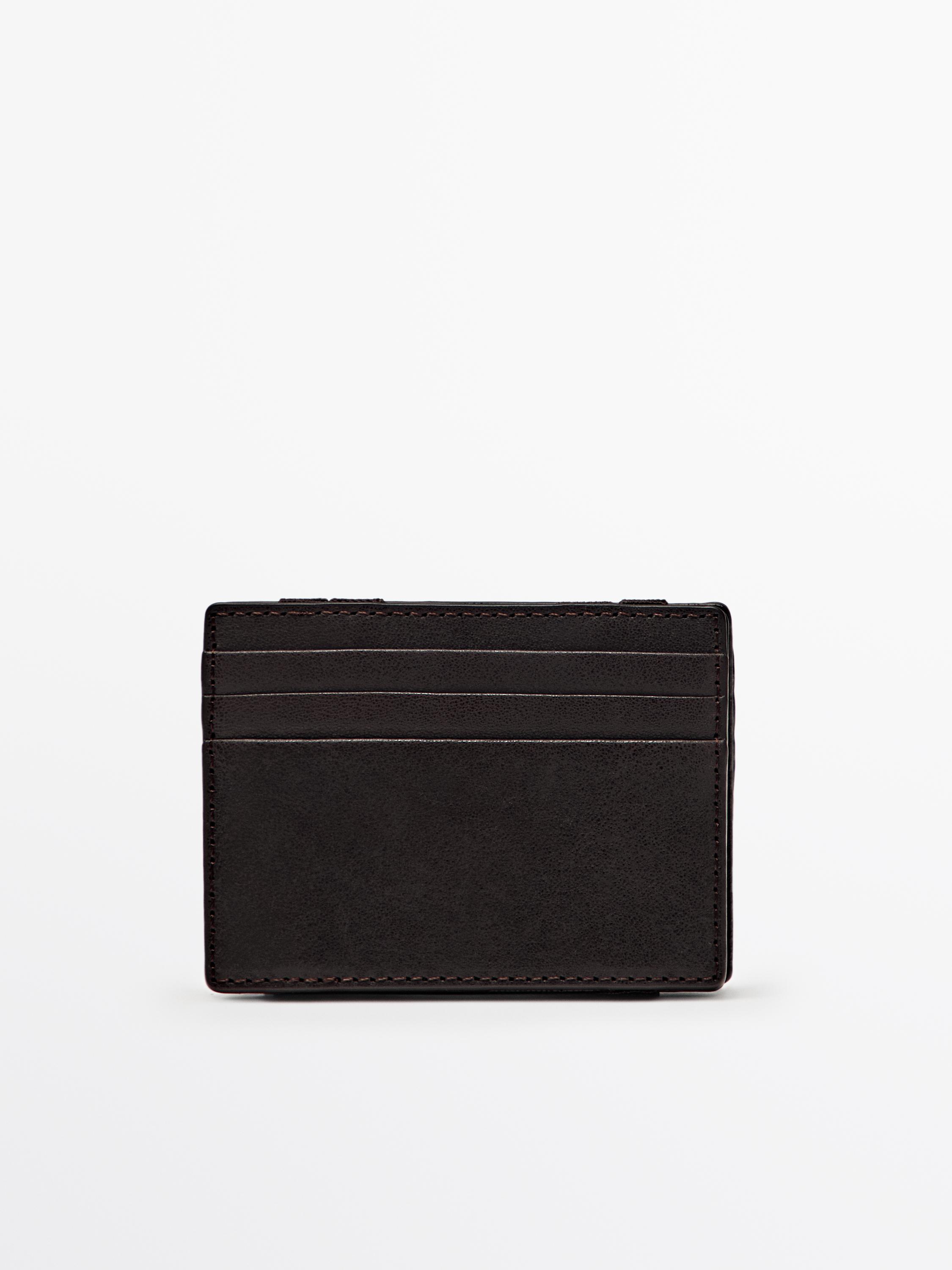Portefeuille « magic » en cuir nappa