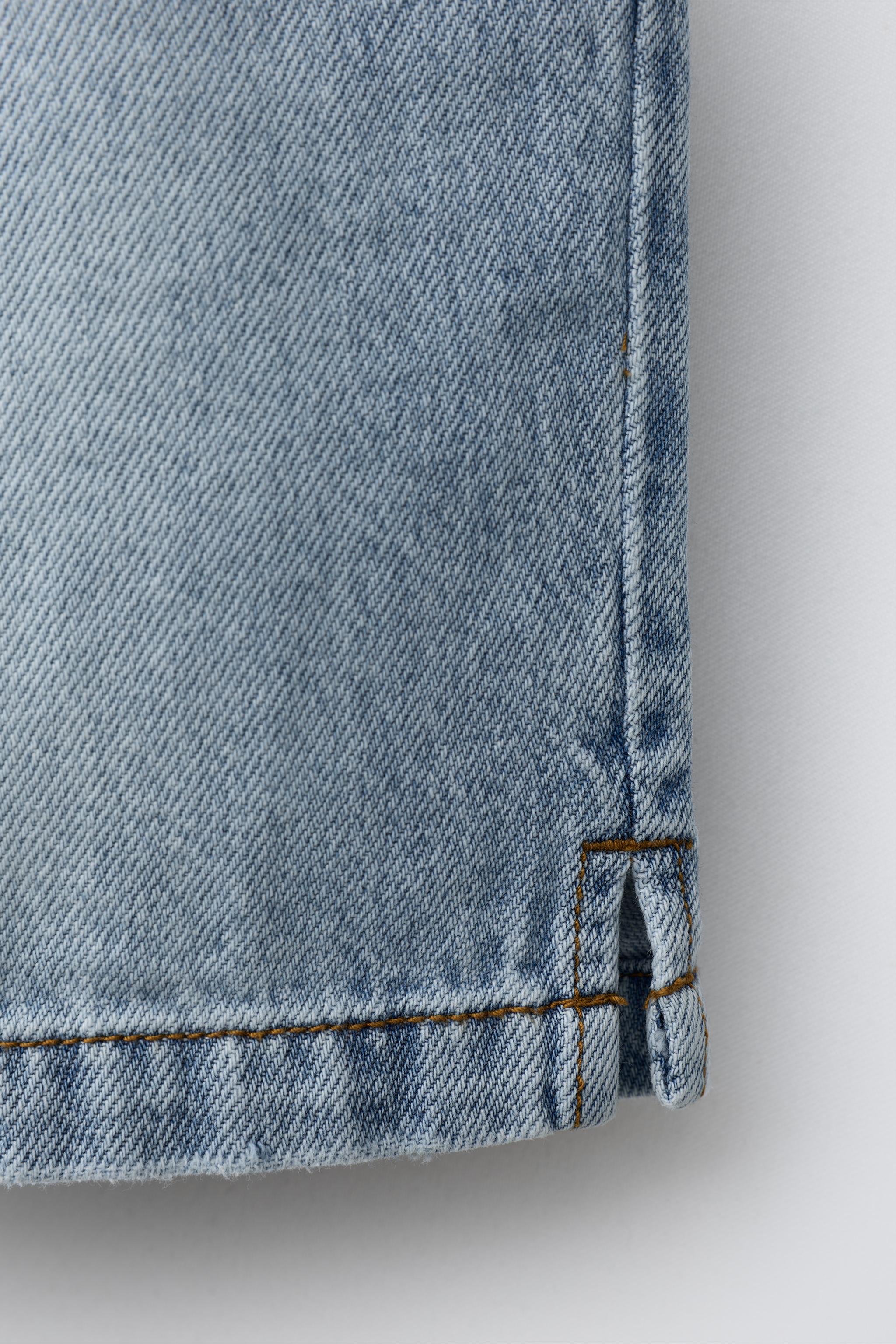 LOOSE FIT DENIM SHORTS - Blue | ZARA United States