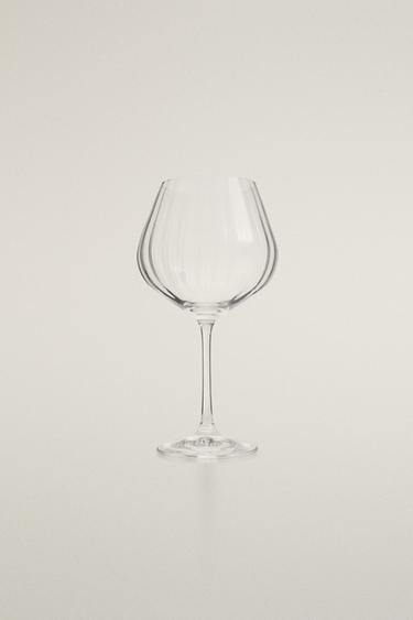 COPA EFECTO ONDAS BOHEMIA CRYSTAL - Transparente de Zara - Imagen 0