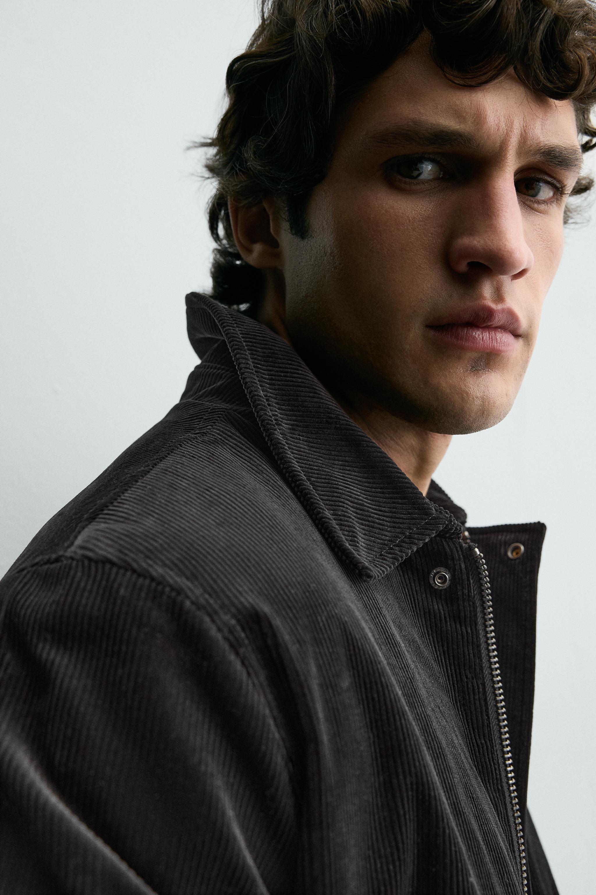 CORDUROY JACKET WITH POCKETS - Charcoal | ZARA South Africa