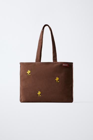 Zara SNOOPY PEANUTS™ TOTE BAG - Brown - Image 0