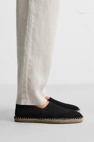 KNITTED FABRIC ESPADRILLES - Black by Zara - Image 1