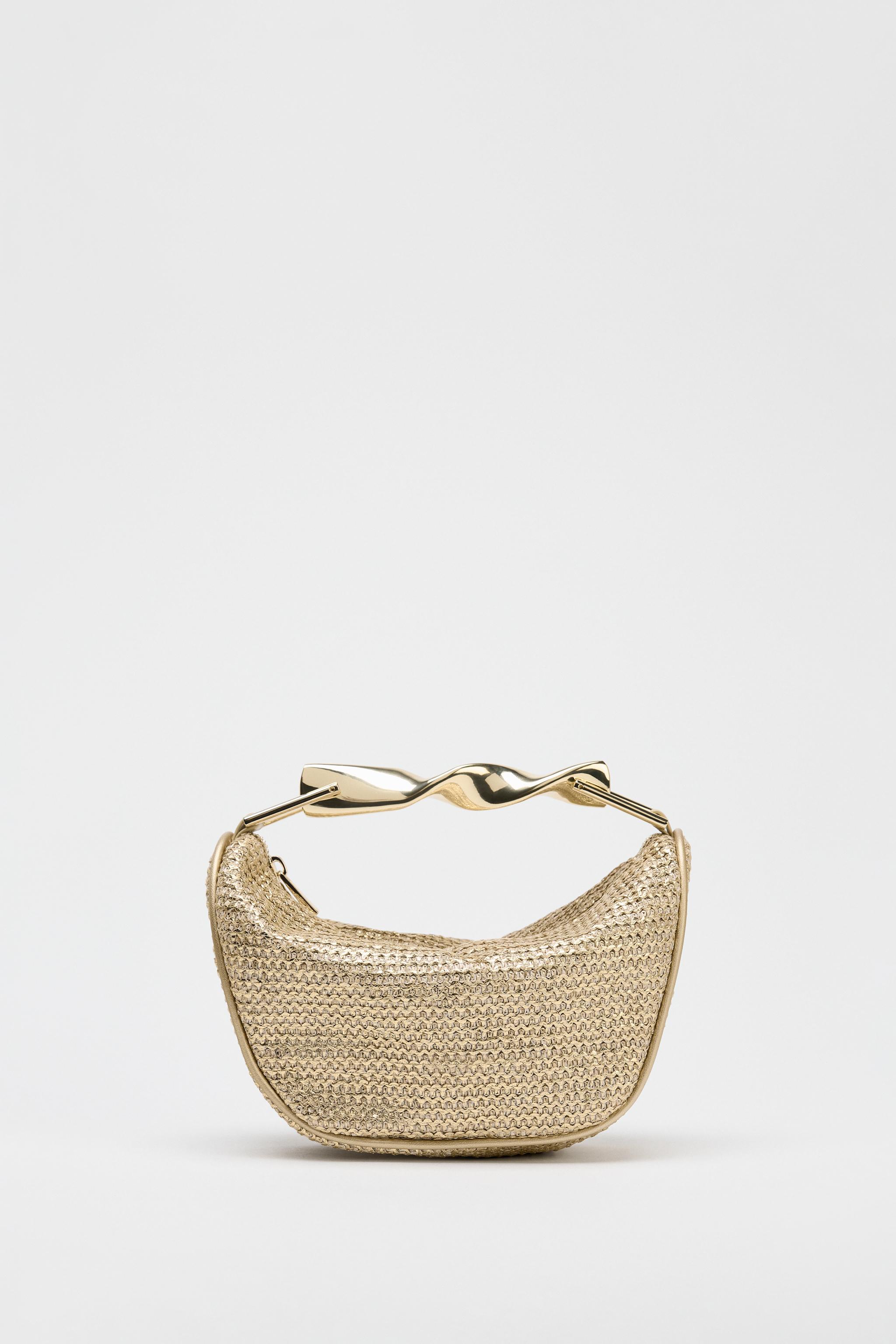 MINI BAG WITH METALLIC HANDLE - Chocolate | ZARA United States