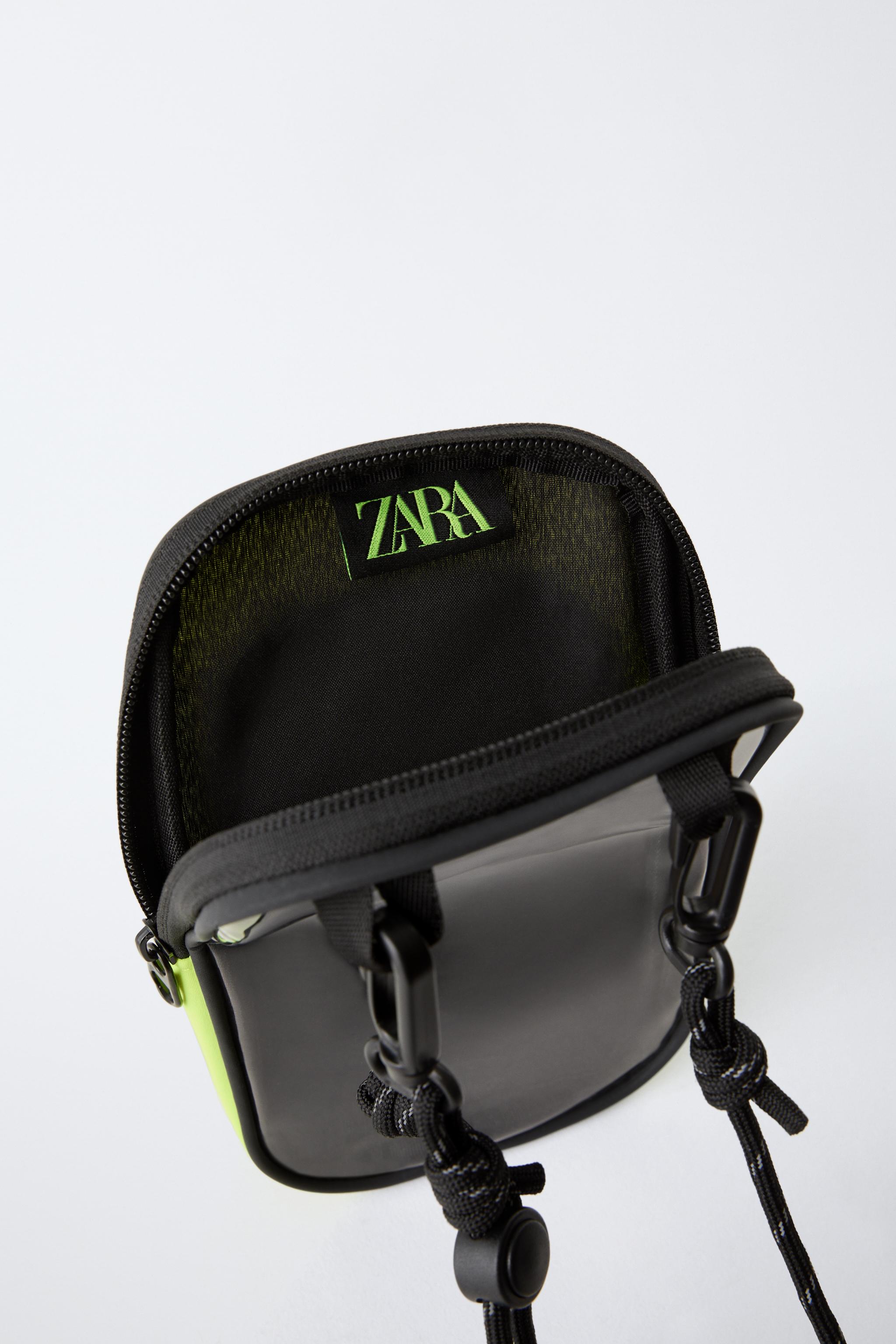 TECHNICAL CELL PHONE BAG - Neon Green | ZARA United States