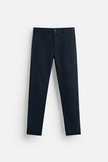 Zara SKINNY CHINO PANTS - Navy blue - Image 0