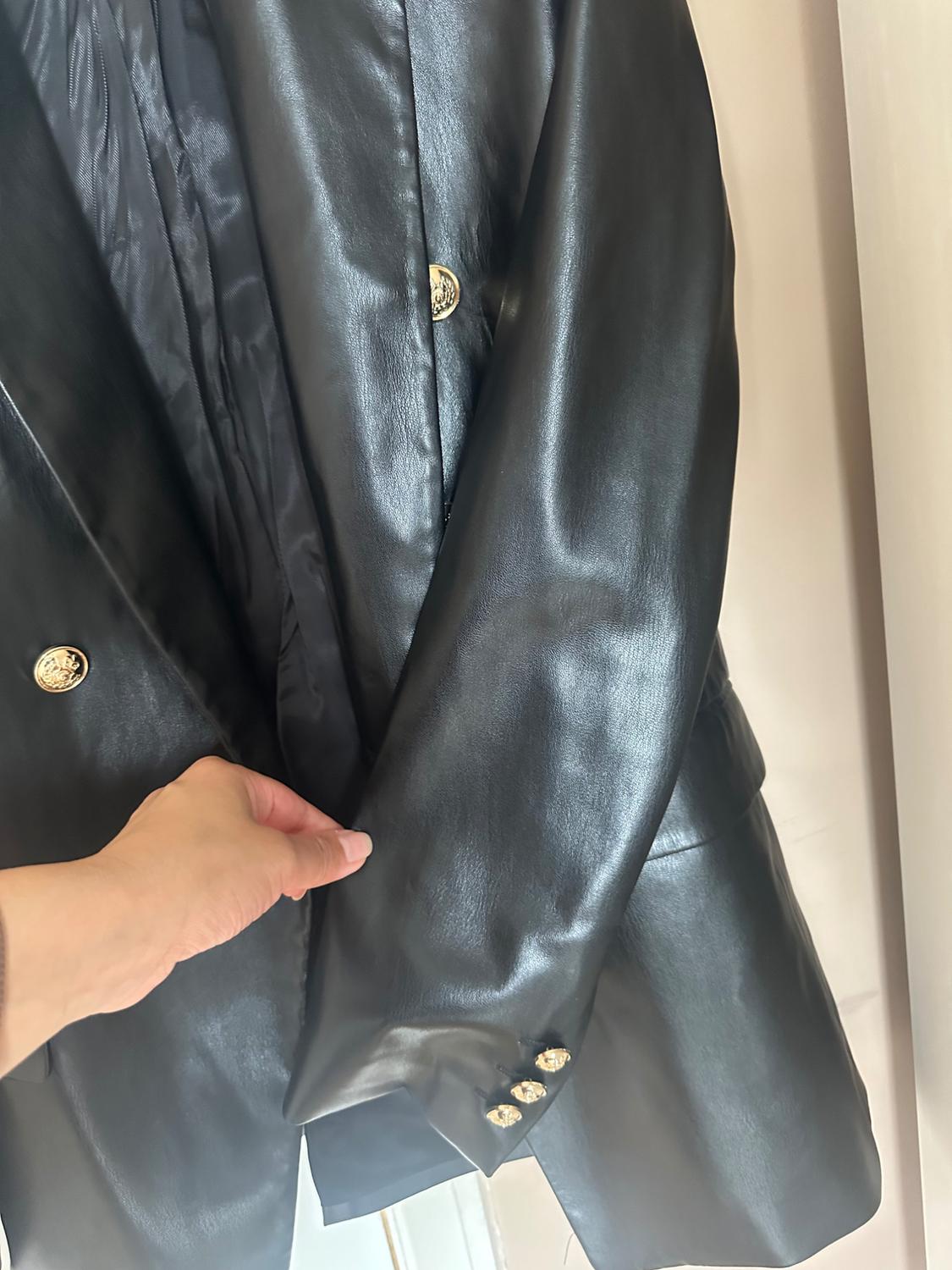 FAUX LEATHER BLAZER - Image 2