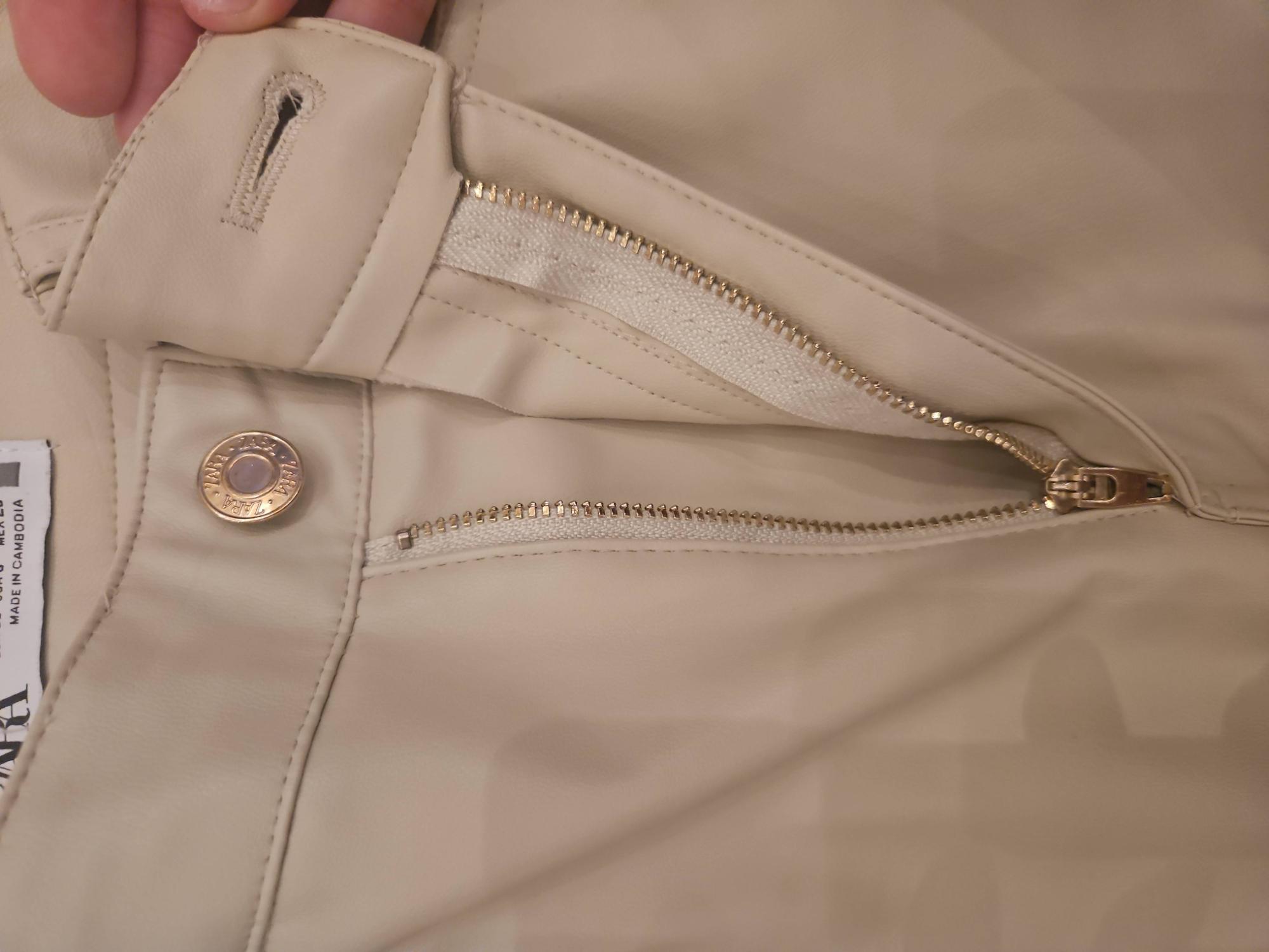 FAUX LEATHER MINI FLARE TROUSERS SECOND HAND | Zara Preowned