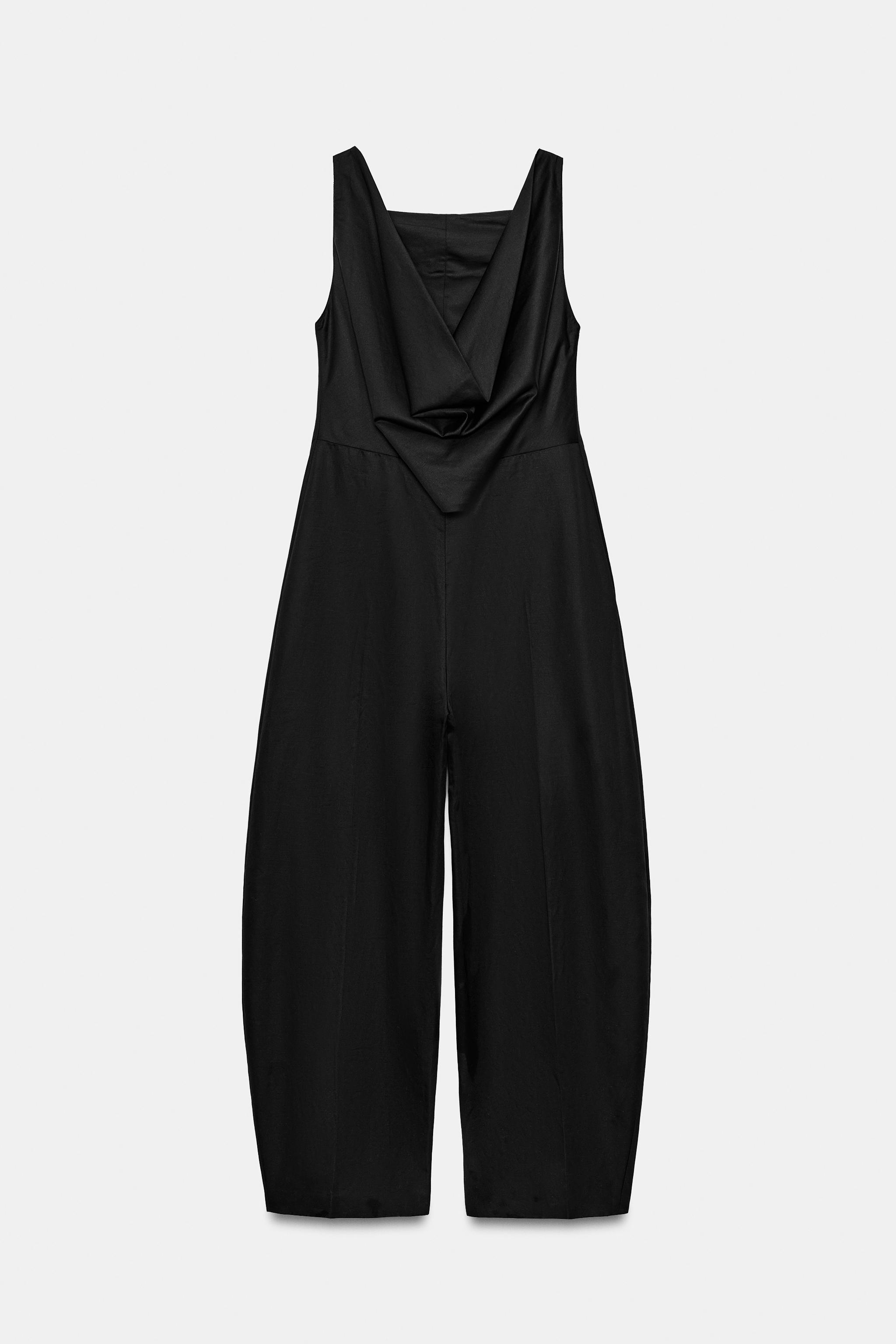 Zara ZW COLLECTION DRAPED BACK JUMPSUIT — фото 8