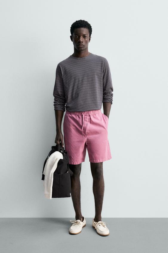 WASHED REGULAR FIT SHORTS from Zara - $59.90
