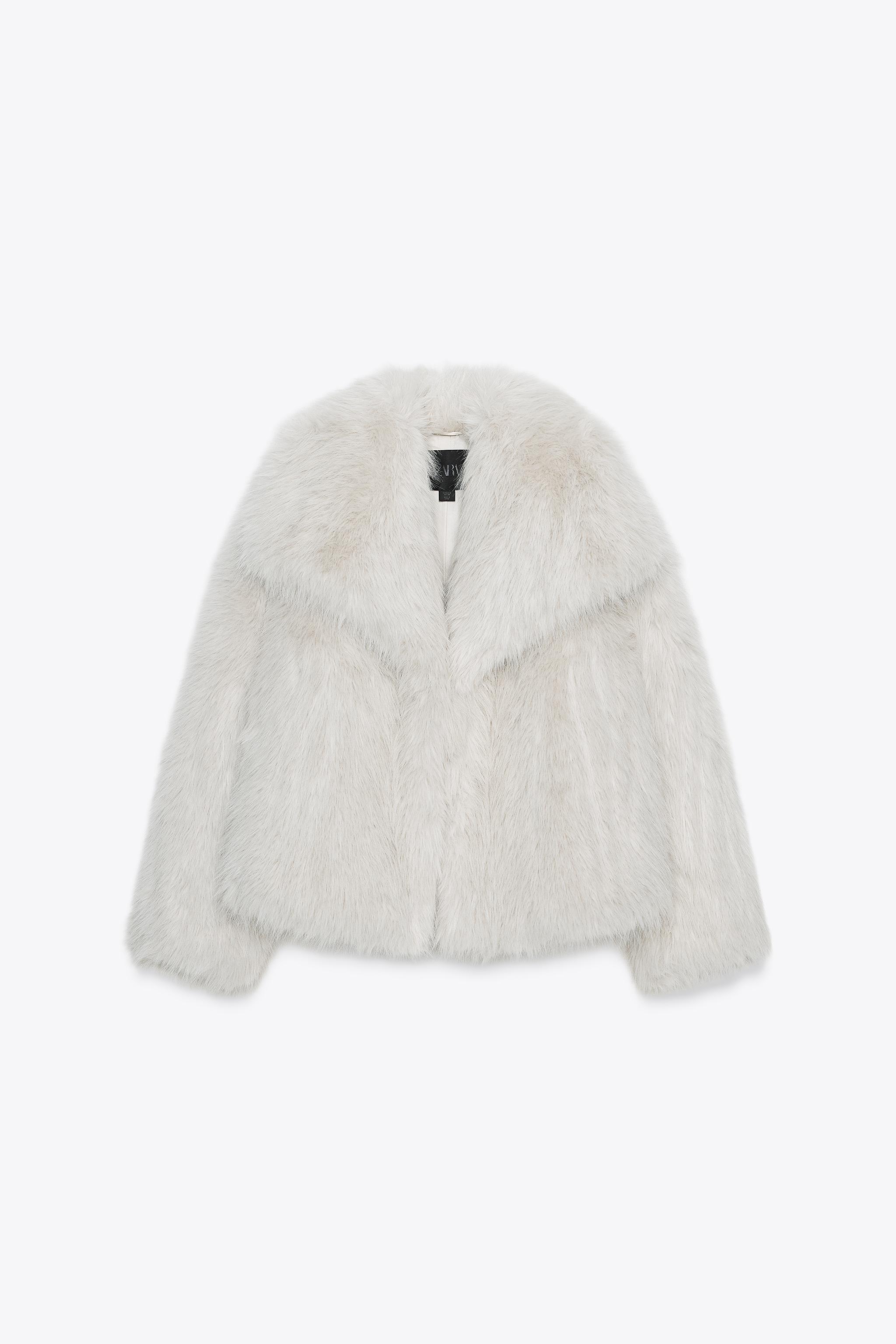 ZARA フェイクファー ジャケット ZW COLLECTION フェイクファー ジャケット ZW COLLECTION - ブラック/エクリュ