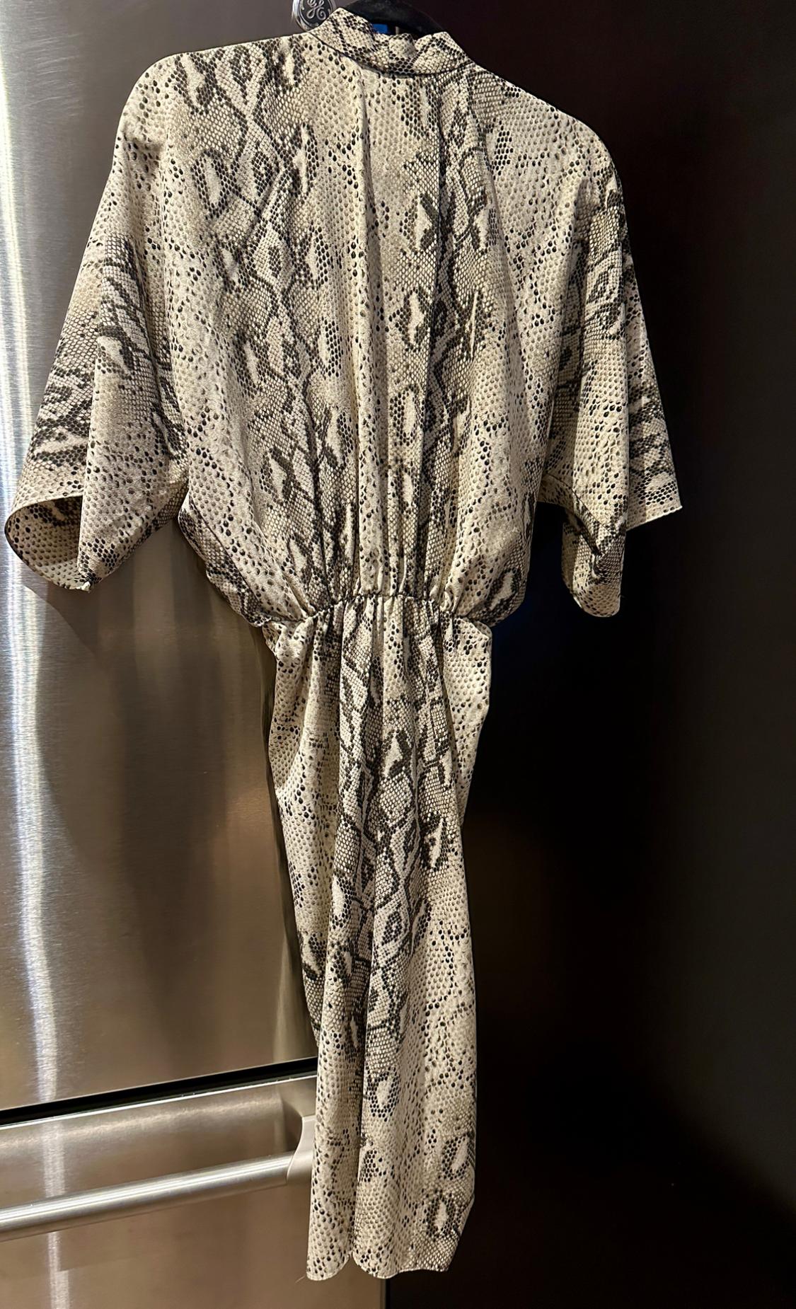 DRAPED PRINT DRESS - Image 3