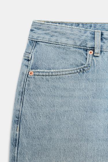 BERMUDA EN JEAN TAILLE NORMALE ZW COLLECTION - Bleu clair de Zara - Image 6