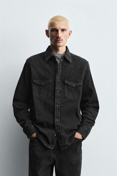 WESTERN-JEANSHEMD - Schwarz von Zara
