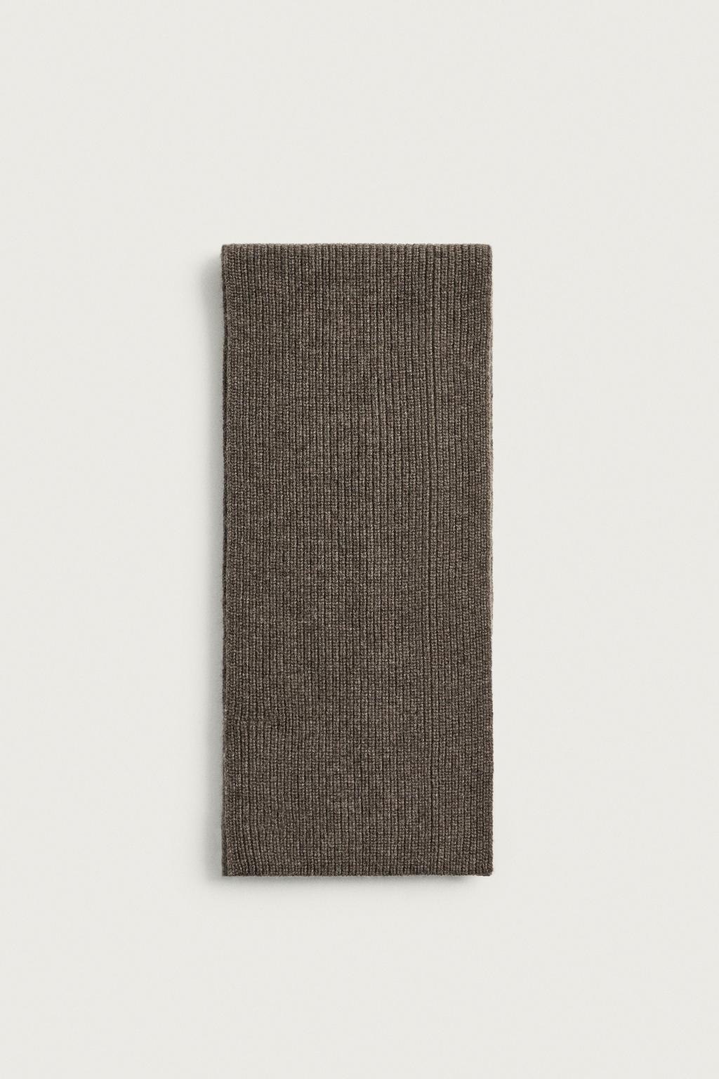 WOOL AND CASHMERE KNIT SCARF