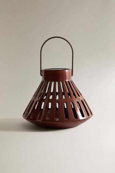 LANTERNA SOLAR DE CERÂMICA - Vermelho da Zara - Imagem 0