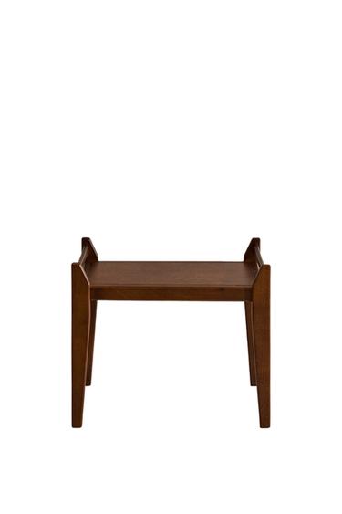 SMALL WOODEN BENCH - Brown by Zara
