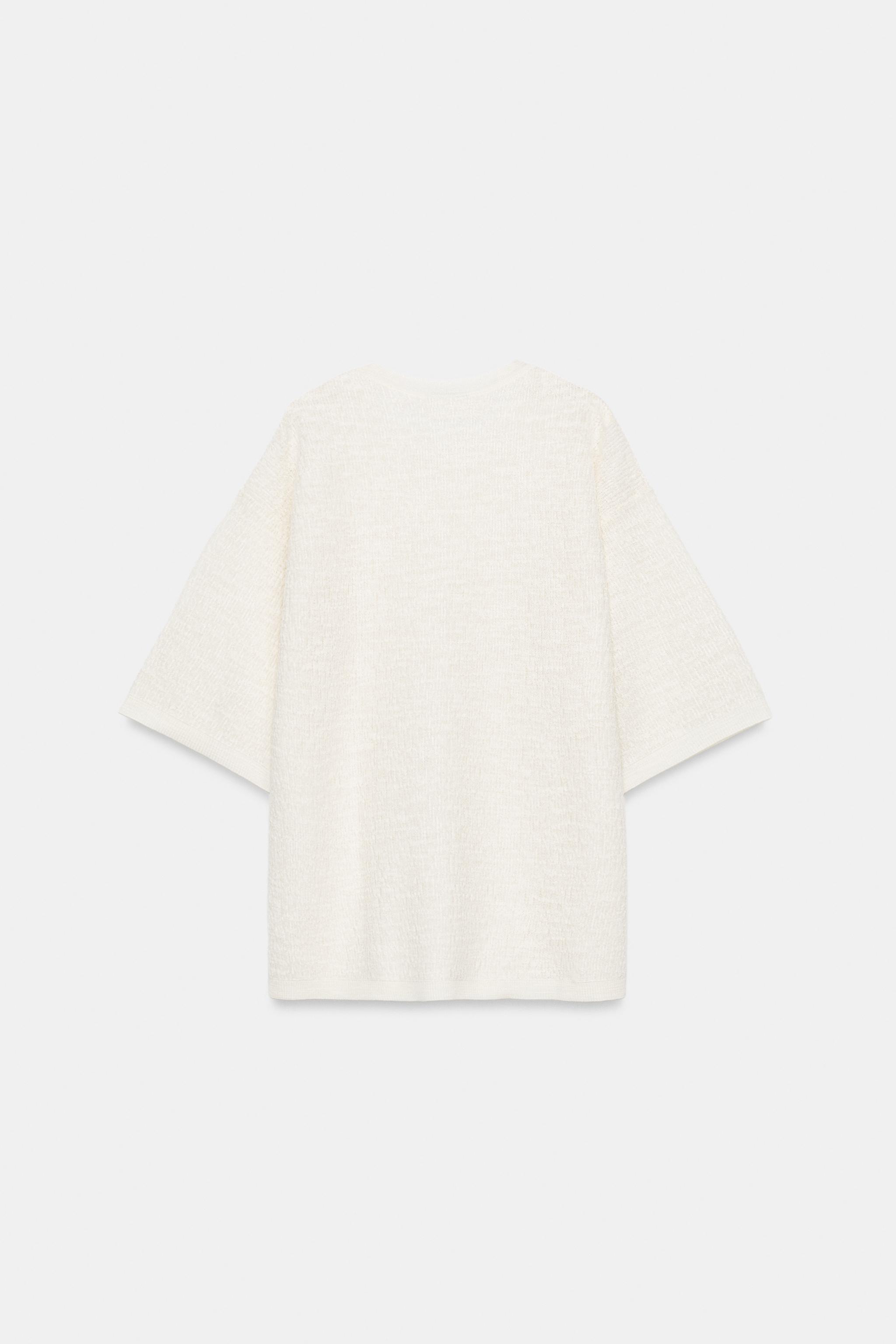 TOP OVERSIZE EN MAILLE STRUCTURÉ