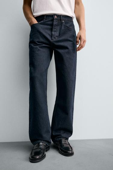 Zara STRAIGHT FIT JEANS - Blue
