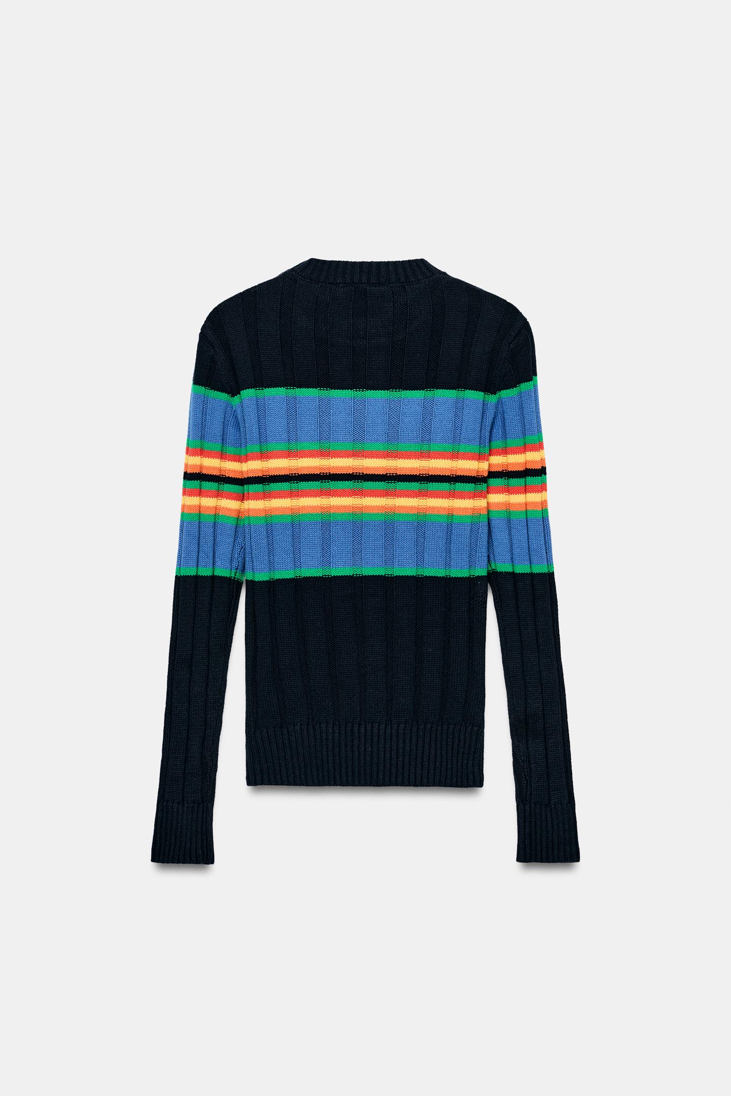 Женский свитер Zara Fruit OF the Loom™ Striped Knit, цвет: Разноцветный — фото 2