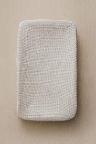 GINGHAM BABY CHANGING MAT COVER - Grey Zara