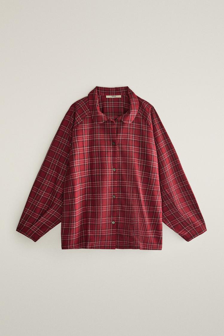 WOMEN'S CHRISTMAS PLAID FLANNEL PAIAMA SET (SET OF 2) — Red