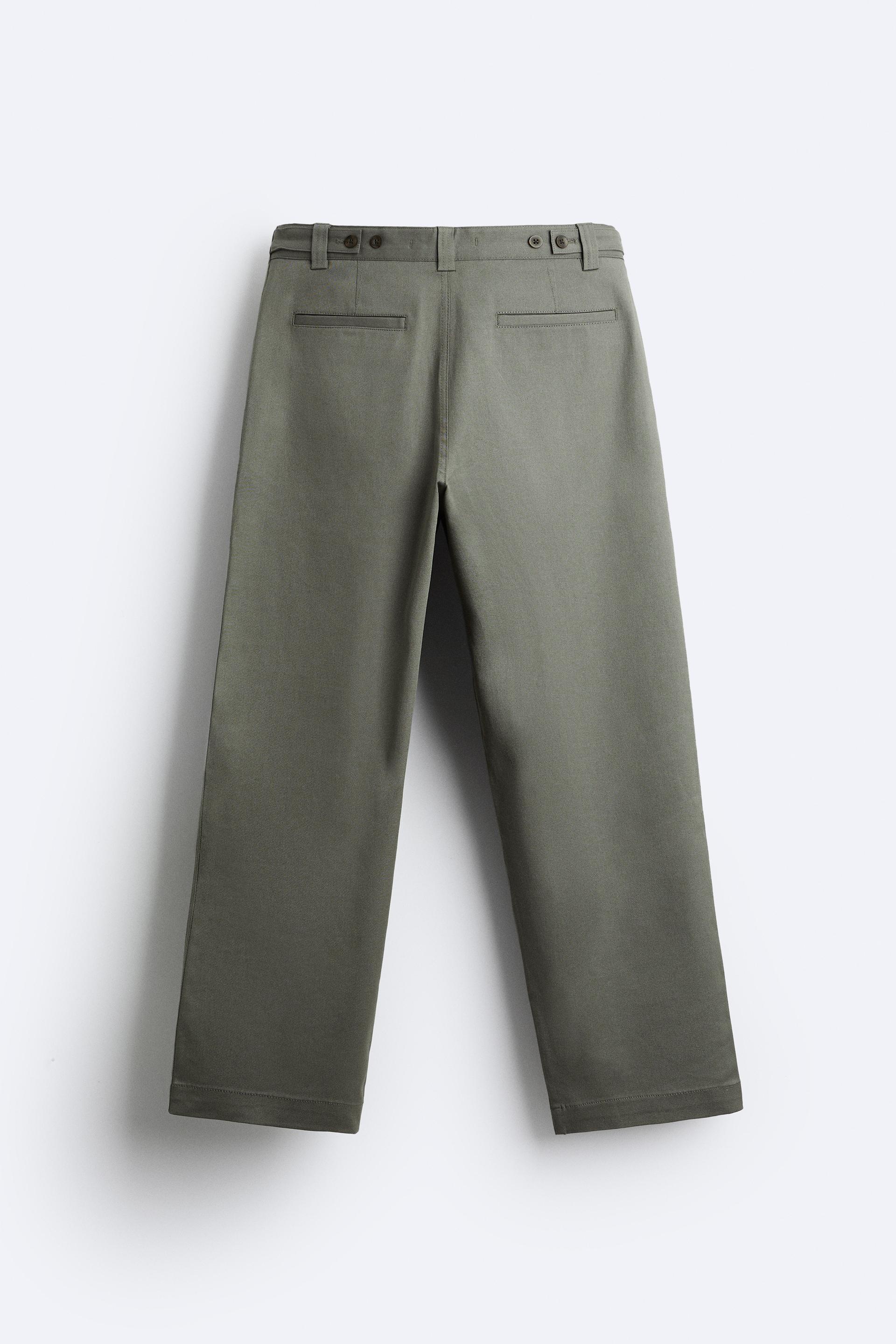 TROUSERS WITH BELT LOOPS AT THE WAIST