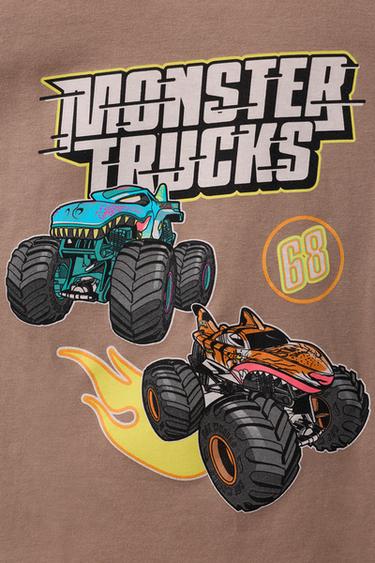 T-SHIRT IMPRIMÉ MONSTER TRUCK HOT WHEELS™ MATTEL - Marron clair de Zara - Image 3