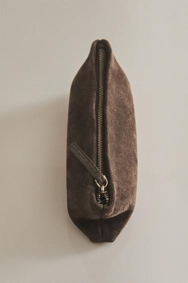 SPLIT LEATHER STORAGE CASE - Brown by Zara - Image 5