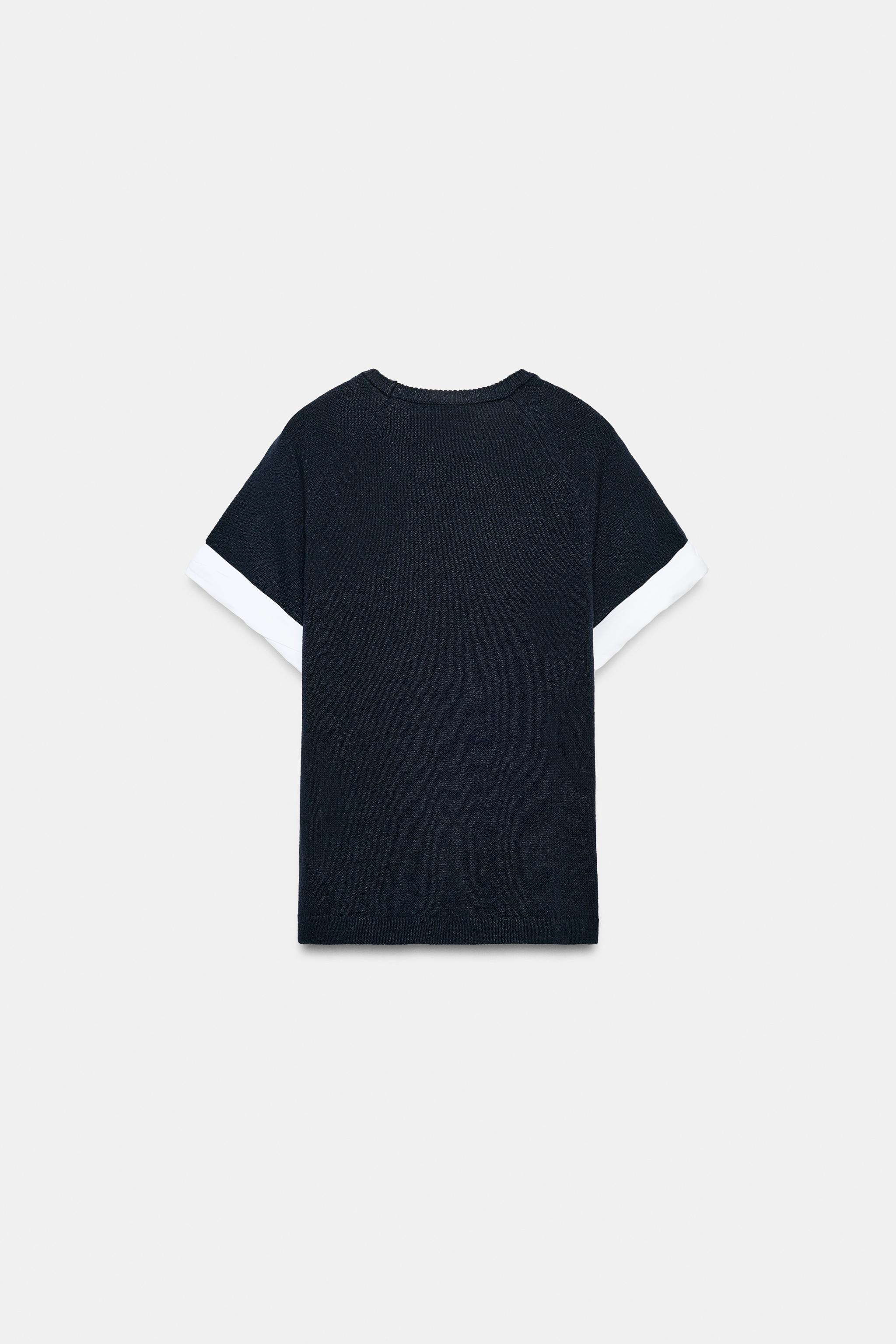 Женские свитеры Zara CONTRAST CUFF KNIT JUMPER — фото 6