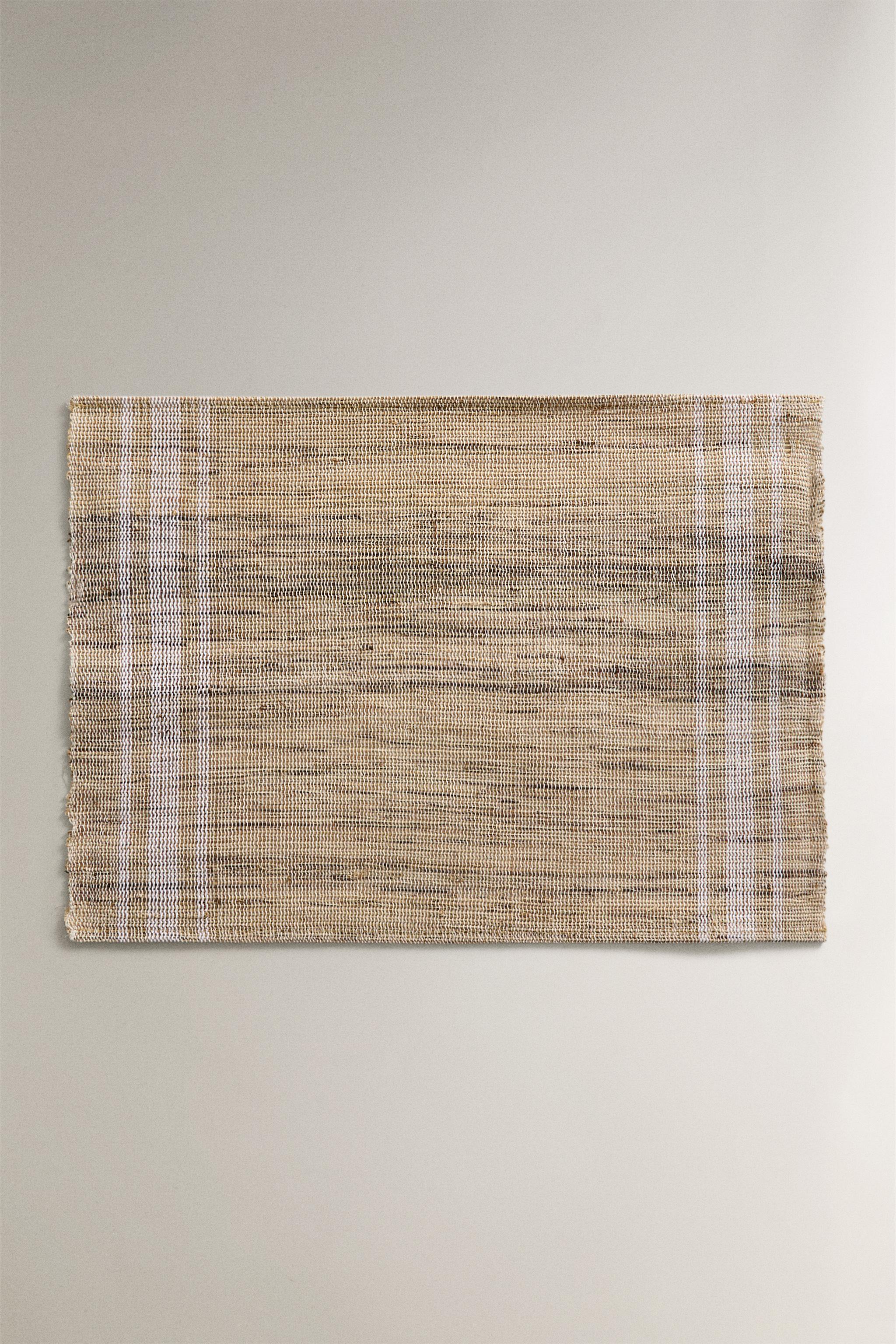RAMIE PLACEMAT WITH STRIPES - Light beige | ZARA United Kingdom