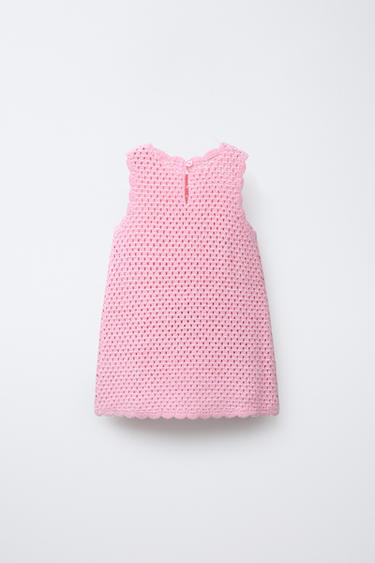 ROBE EN MAILLE FRAISES AU CROCHET - Rose de Zara - Image 1
