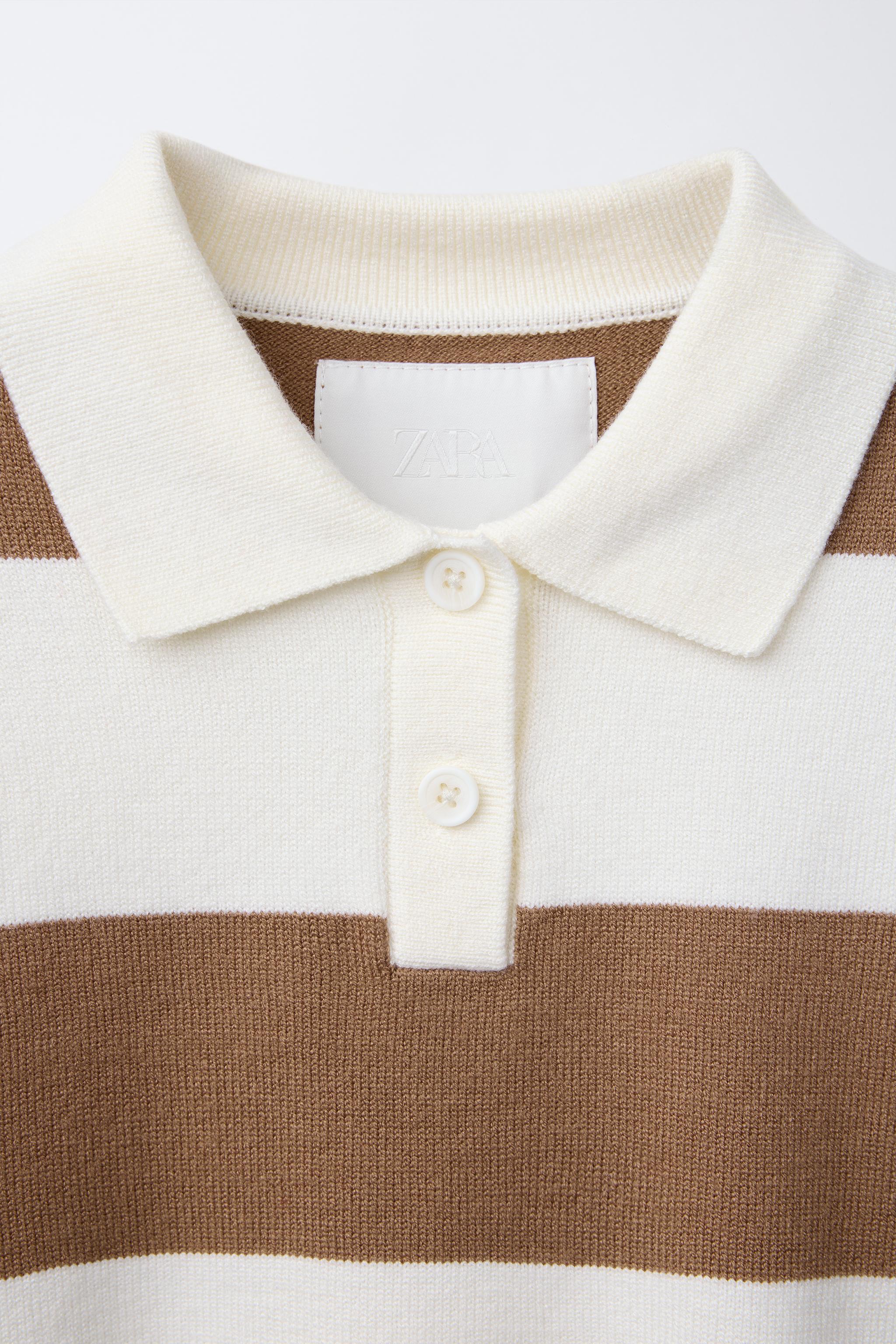 POLO EN MAILLE À RAYURES