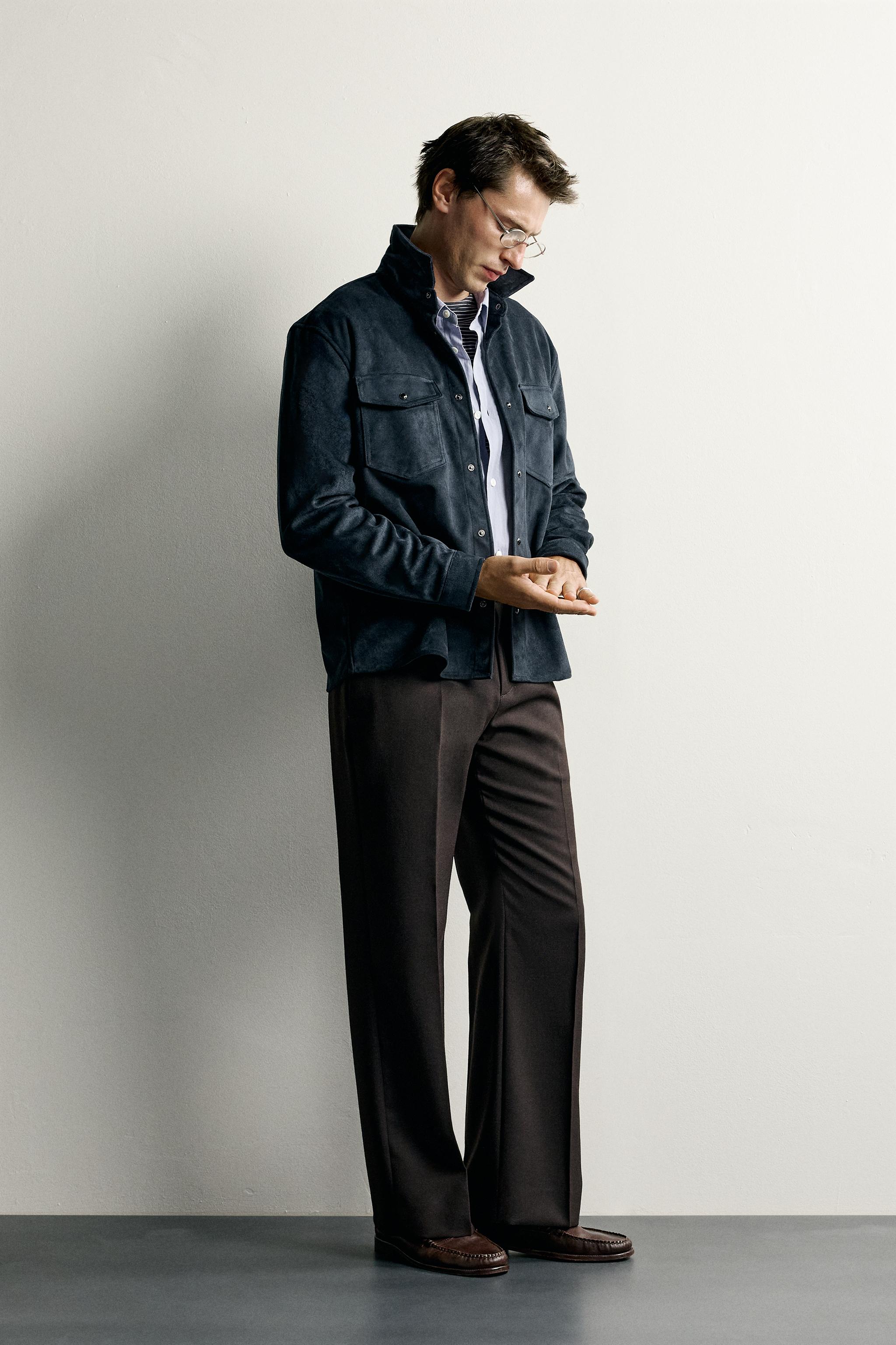 FAUX SUEDE OVERSHIRT