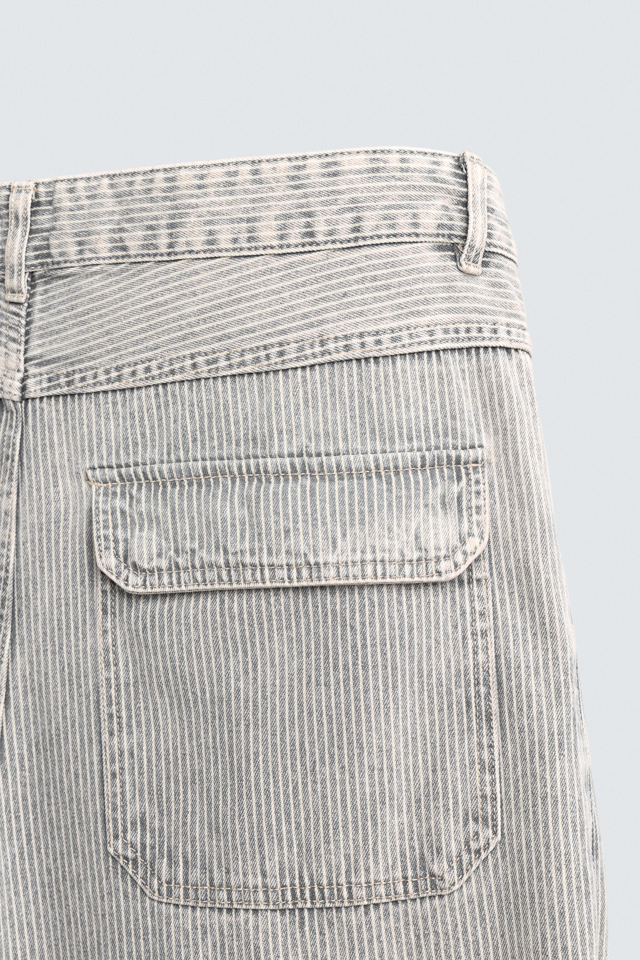 RELAXED STRAIGHT FIT STRIPED PANTS