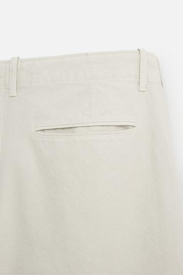 PANTALON DE COSTUME RELAXED FIT - Blanc cassé de Zara - Image 9