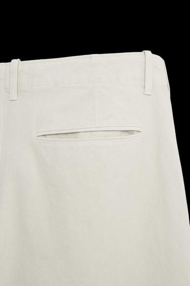 RELAXED FIT SUIT TROUSERS - Oyster-white by Zara