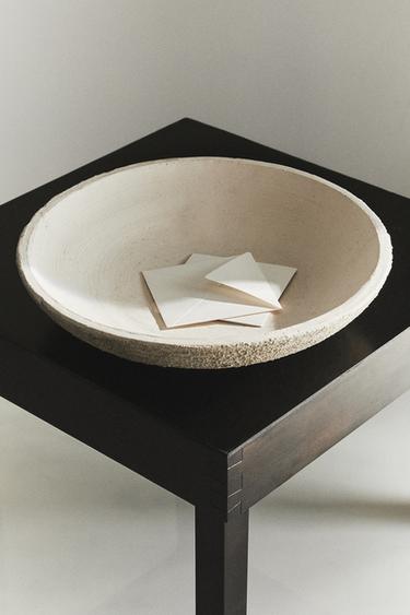 PLATEAU CÉRAMIQUE RUGUEUSE - Gris de Zara - Image 6