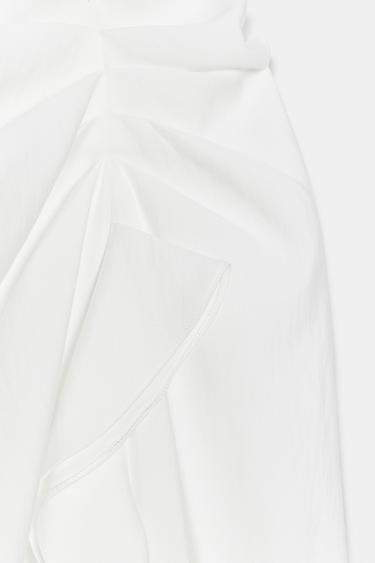 JUPE MI-LONGUE VOLANT ZW COLLECTION - Blanc de Zara - Image 6