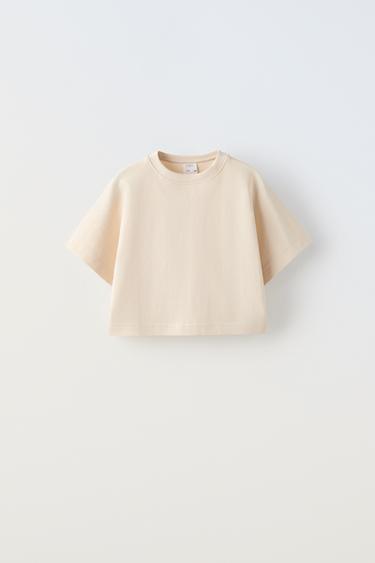 PLAIN INTERLOCK T-SHIRT - Ecru by Zara