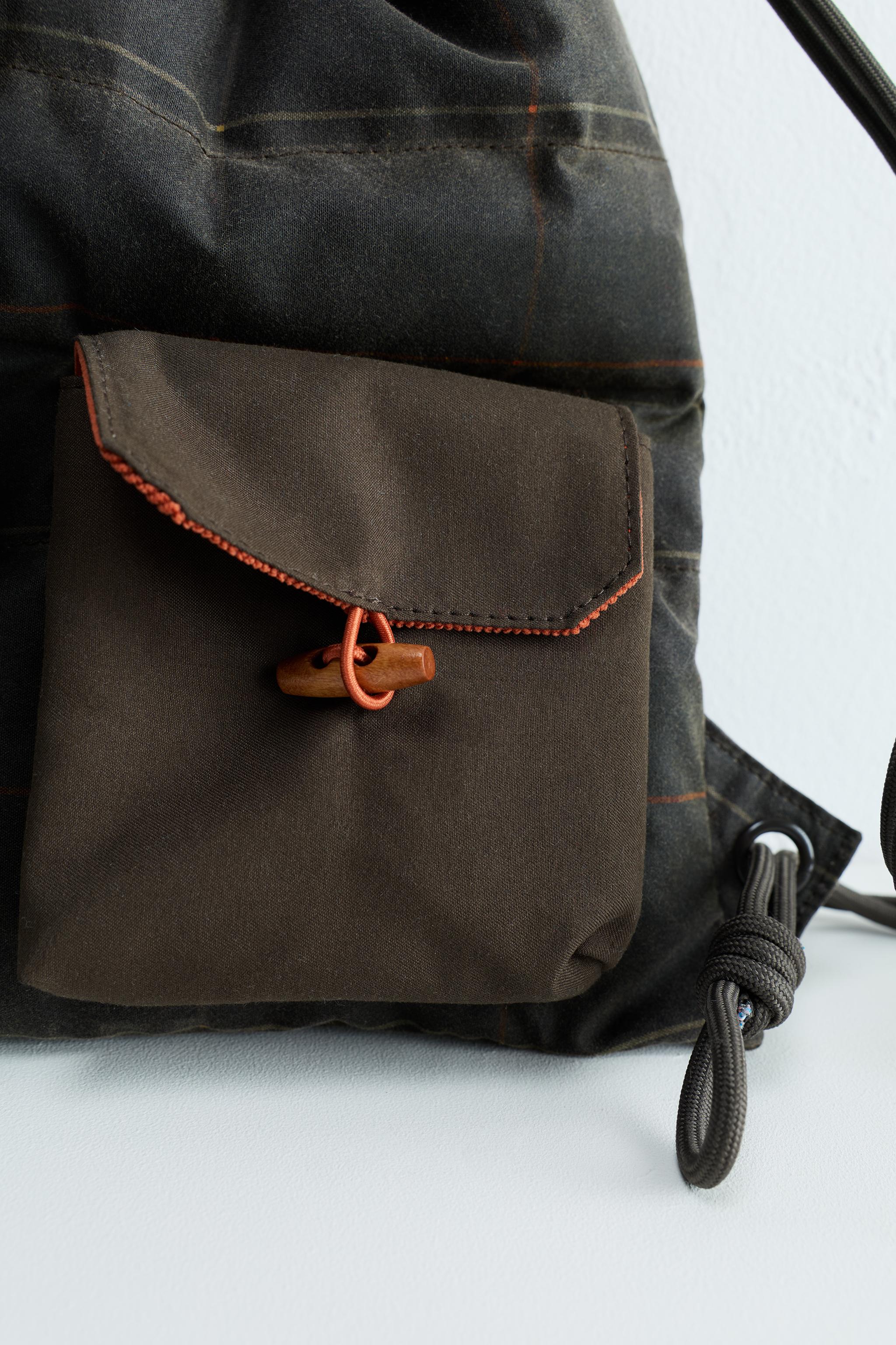 ZARA TIMELESS - CHECK PRINT SACK BACKPACK