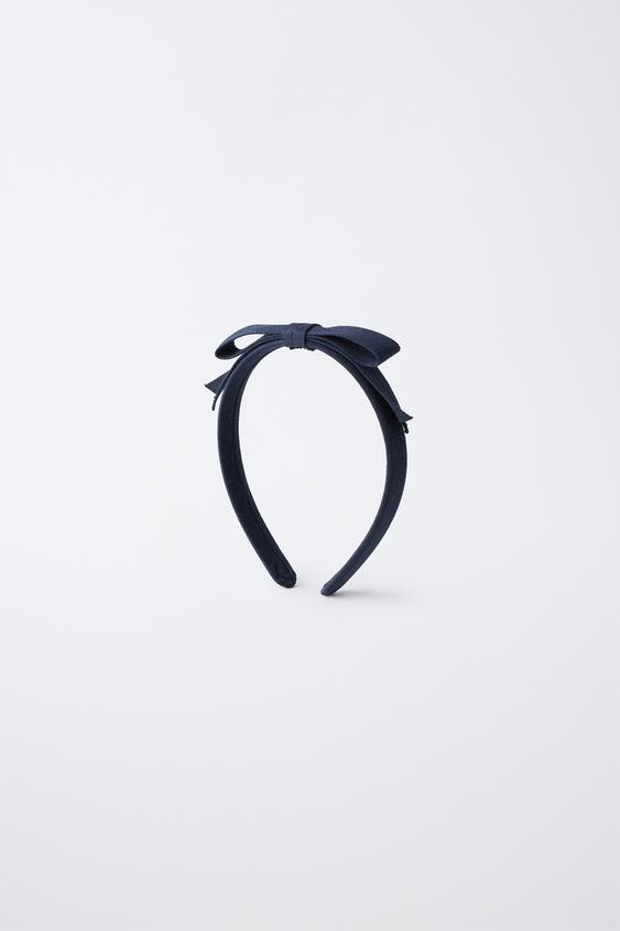 BOW APPLIQUÉ HEADBAND - Navy blue by Zara - Image 0
