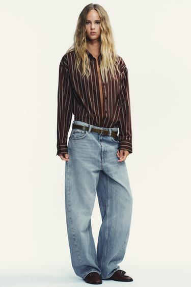 JEANS TRF BAGGY BALLOON TIRO MEDIO - Azul claro de Zara - Imagen 0